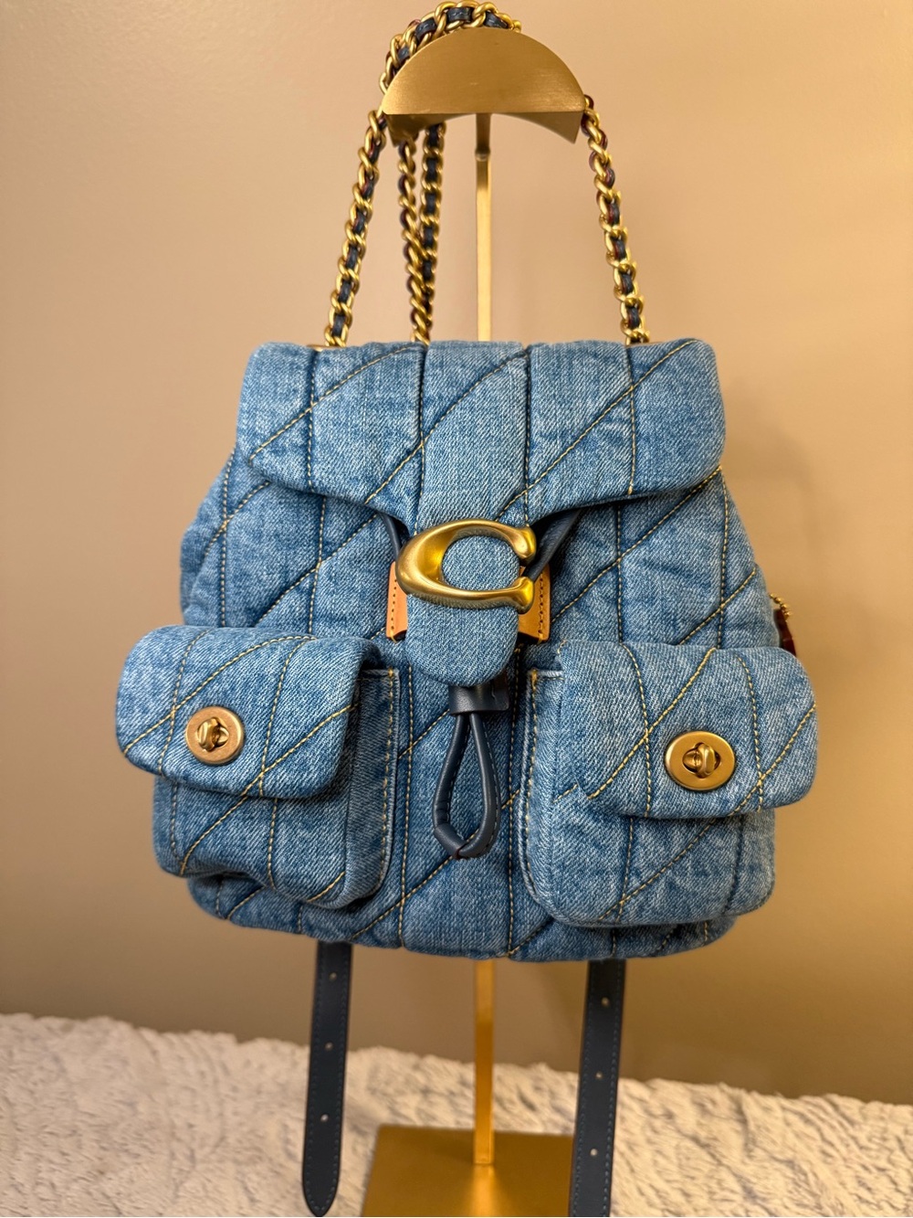 Coach Denim Tabby Backpack NWT